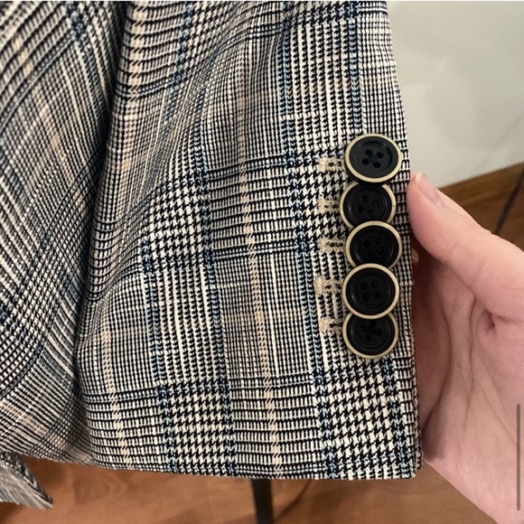 Veronica Beard Gia Dickey Glenn Plaid one button Jacket in blue multi size 2 - Picture 11 of 11